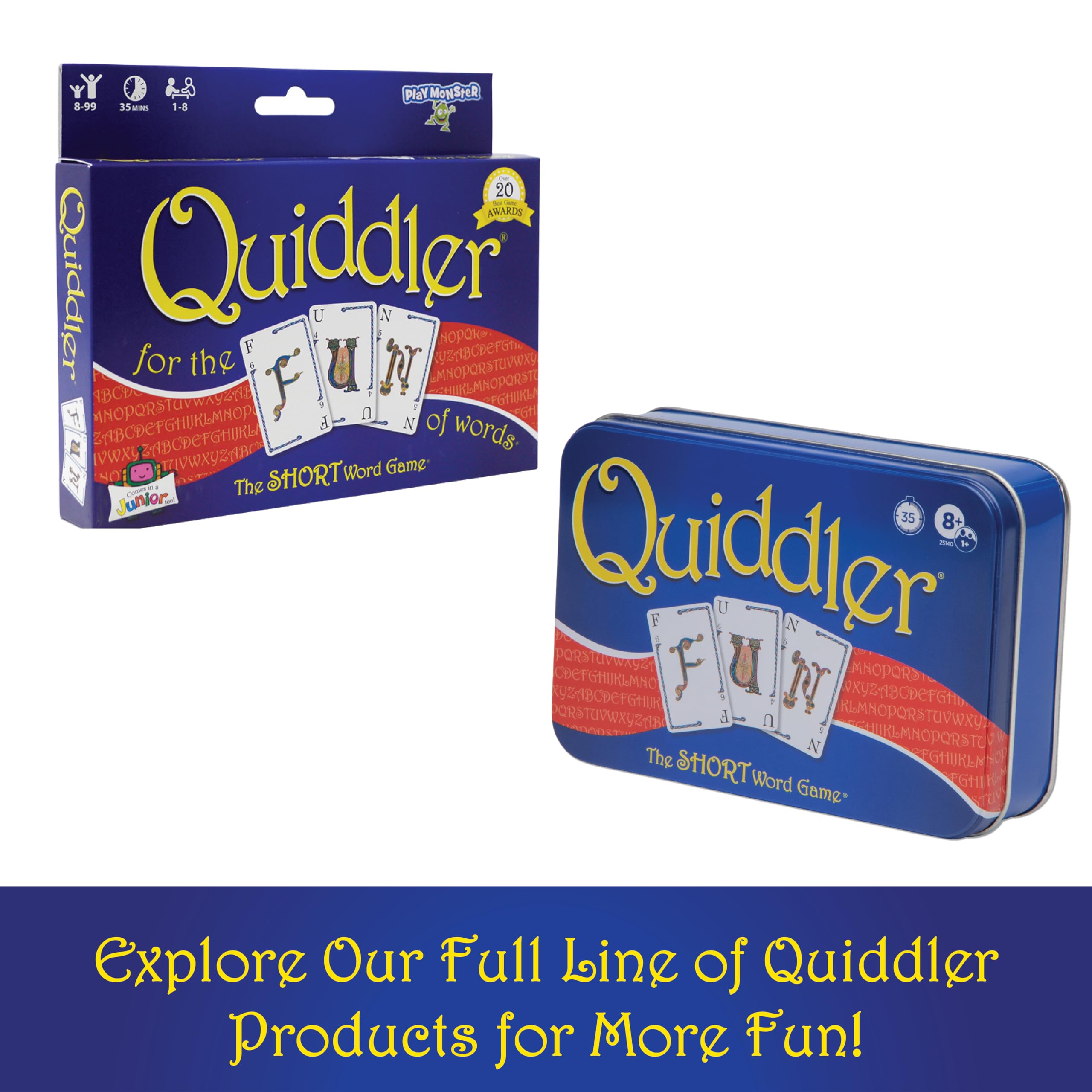 Quiddler Word Card Game – Educational Family Game for Kids and Adults, Ages 8+