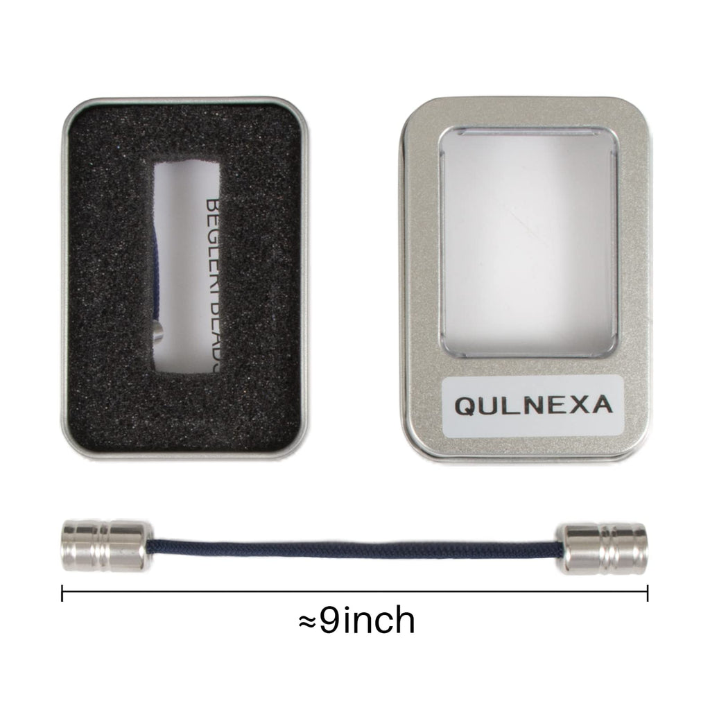 QULNEXA Stainless Steel Begleri Fidget Beads with Adjustable String and Carry Case