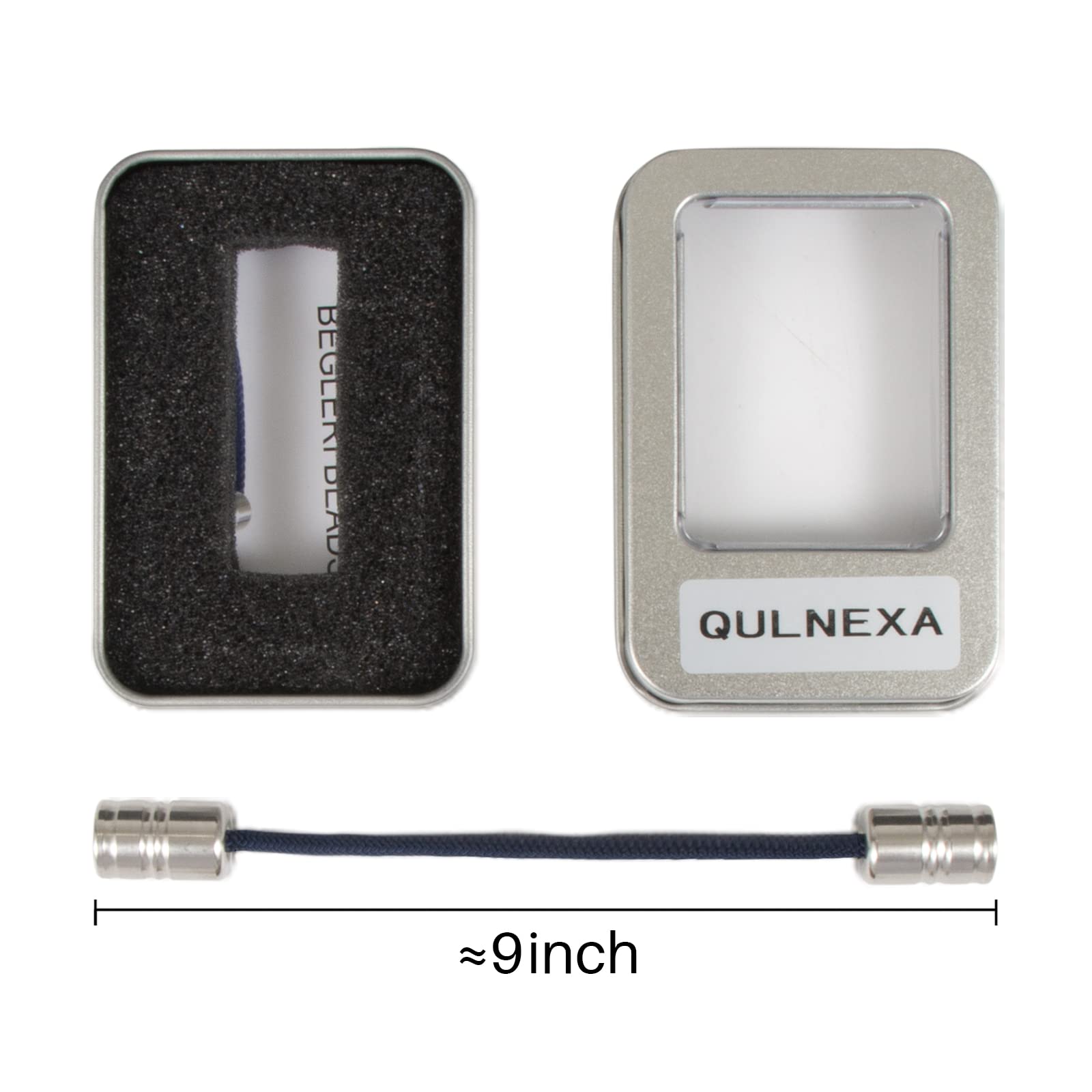 QULNEXA Stainless Steel Begleri Fidget Beads with Adjustable String and Carry Case