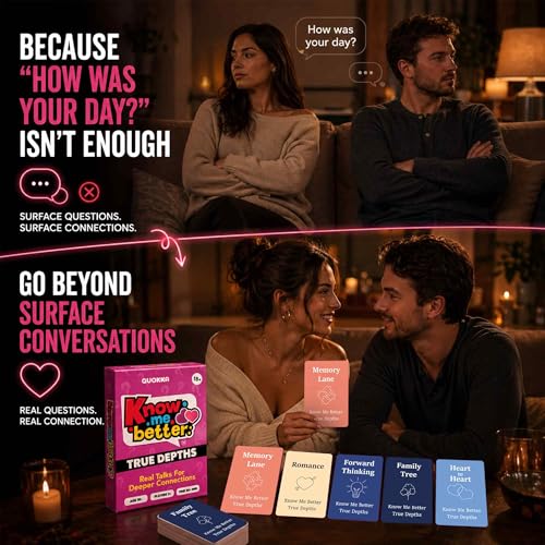 QUOKKA Conversation Cards for Couples - 500 Deep Questions for Date Night or Wedding Gift