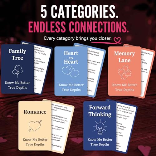 QUOKKA Conversation Cards for Couples - 500 Deep Questions for Date Night or Wedding Gift
