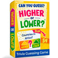 QUOKKA Higher or Lower Trivia Card Game – 500+ Questions for Family Game Night