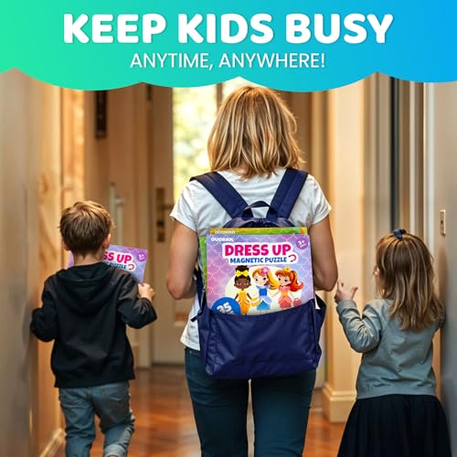 QUOKKA Magnetic Dress-Up Dolls – 35-Piece Creative Play Set for Travel, Storytelling, and Endless Outfits