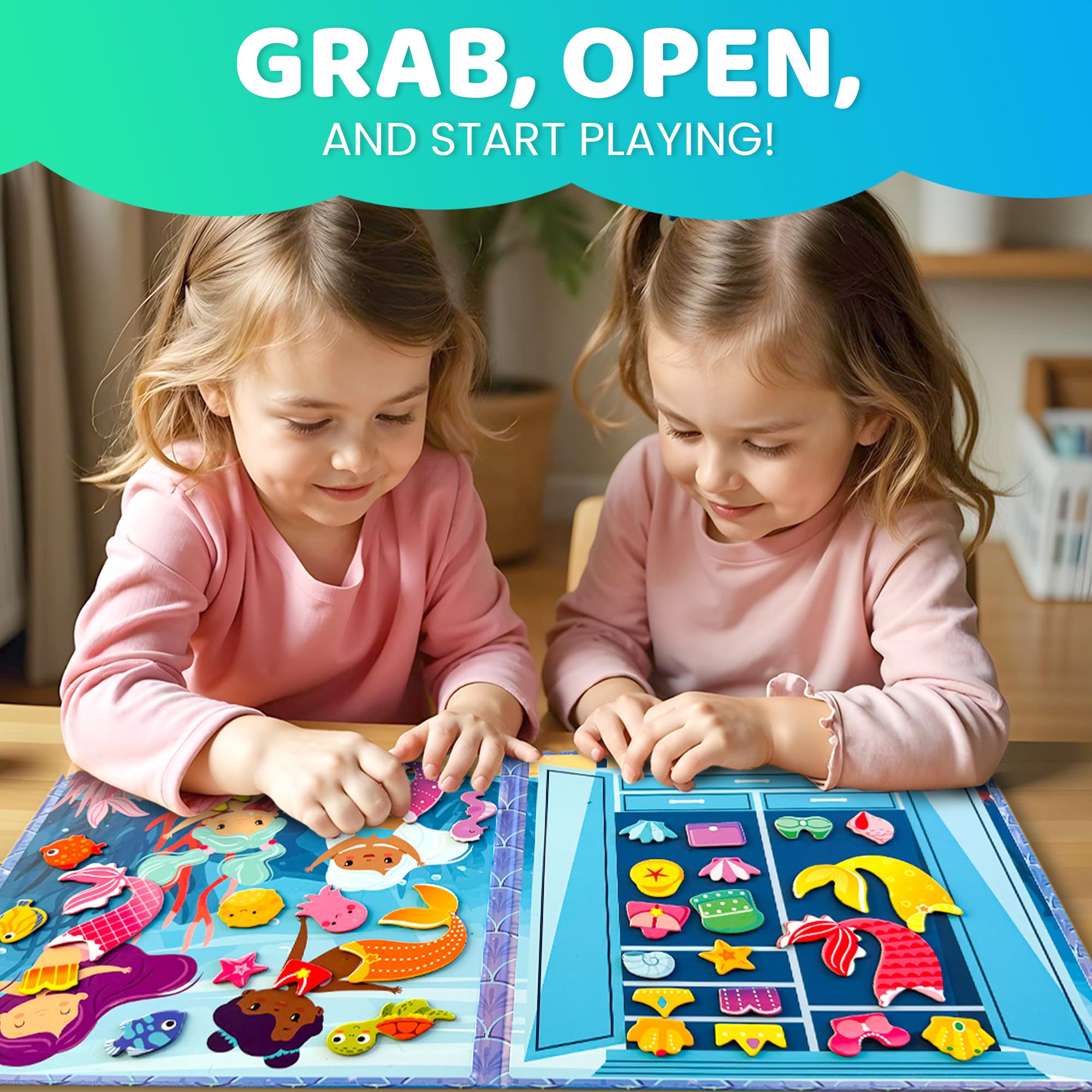 QUOKKA Magnetic Dress-Up Dolls – 35-Piece Creative Play Set for Travel, Storytelling, and Endless Outfits