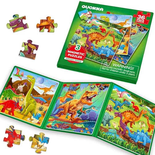 QUOKKA Magnetic Puzzle Book – 36-Piece Sudoku & Animal Magnets – Travel Toy for Kids Ages 3-5 – Screen-Free Road Trip Games