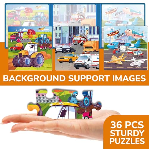 QUOKKA Magnetic Puzzle Book for Toddlers – 30+ Animal Magnets, Travel-Friendly 3-Panel Play Scene, Ages 3-6