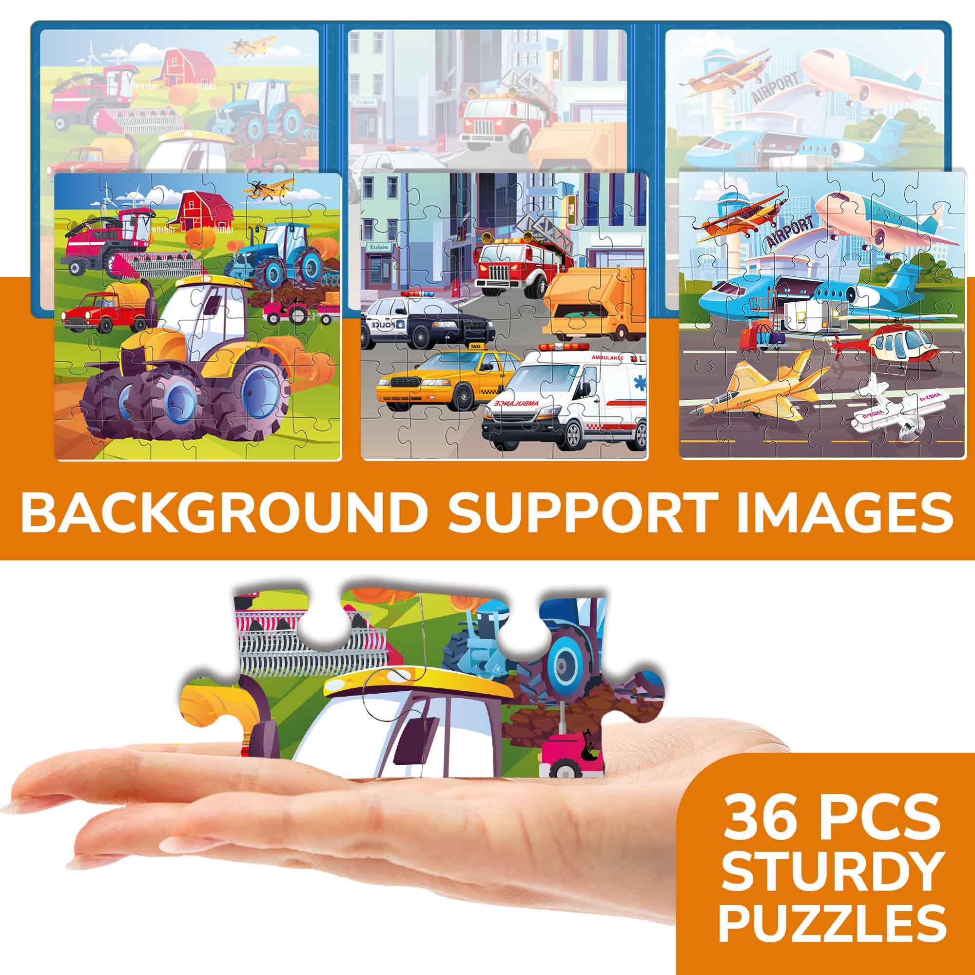 QUOKKA Magnetic Puzzle Book for Toddlers – 30+ Animal Magnets, Travel-Friendly 3-Panel Play Scene, Ages 3-6
