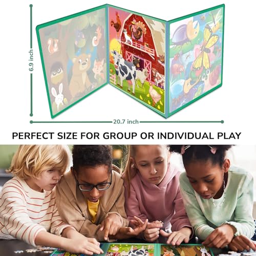 QUOKKA Magnetic Puzzle Book for Toddlers – 36 Piece Animal Puzzles for Travel – Ages 2-6