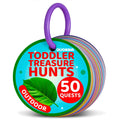 QUOKKA Scavenger Hunt Game for Toddlers – 50 Challenge Cards with Storage Ring