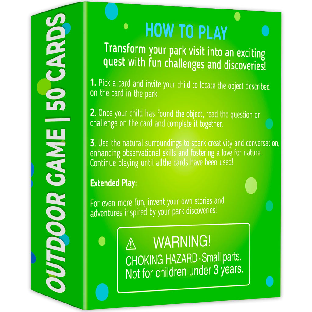 QUOKKA Scavenger Hunt Game for Toddlers – 50 Challenge Cards with Storage Ring