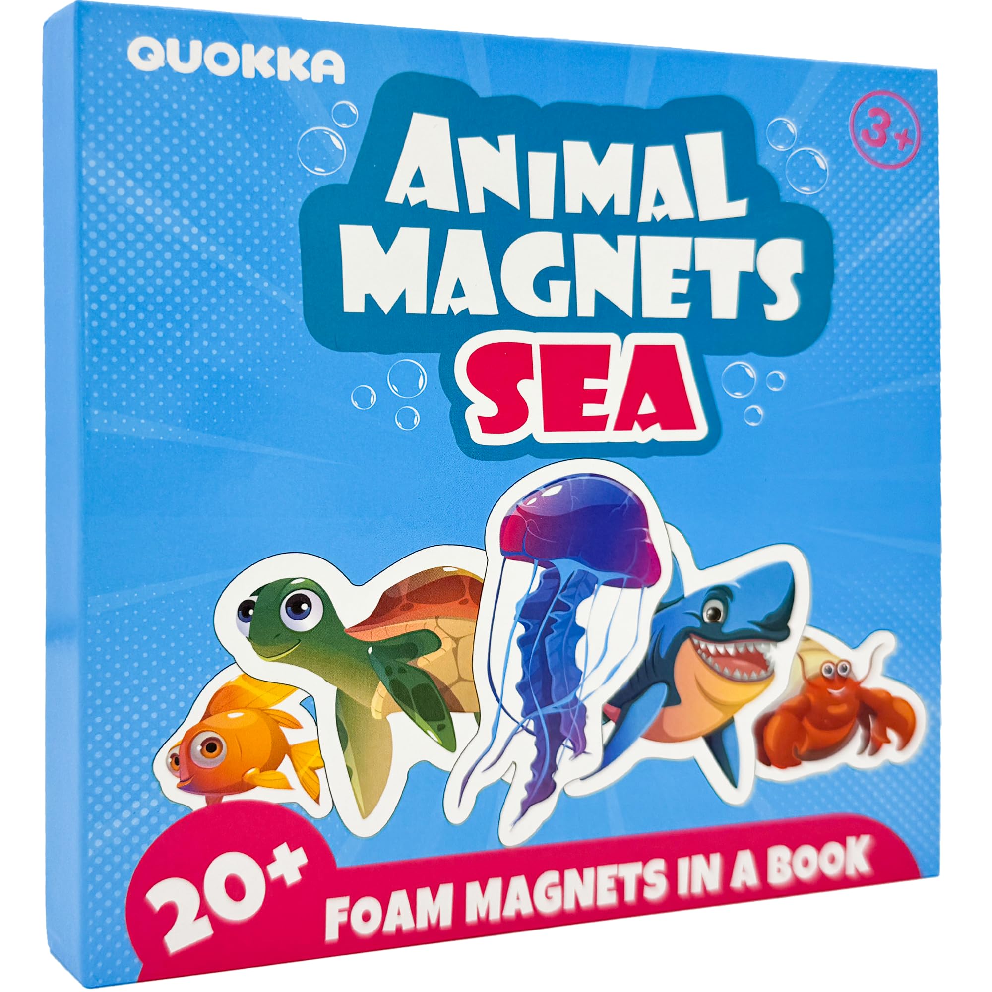 QUOKKA Travel Magnetic Puzzle for Toddlers – Sea Animal Magnets with Playbook – Fun Car Activity for Ages 1-5