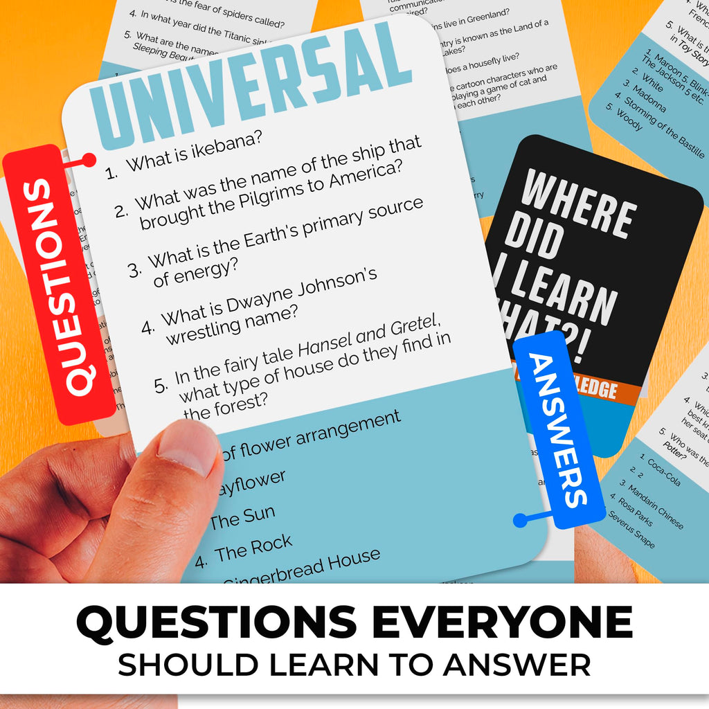 QUOKKA Trivia Card Game: 500 Questions for Adults, Teens, and Family Game Night