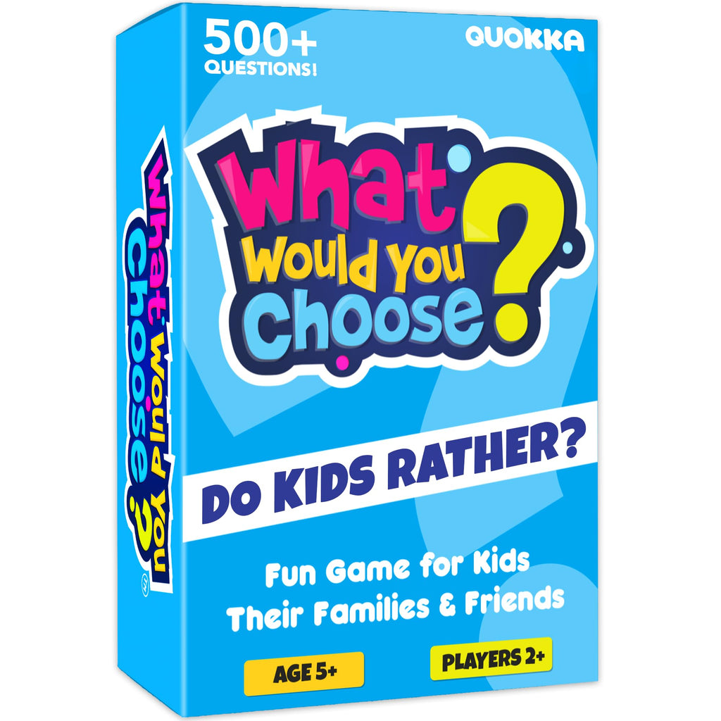 QUOKKA What Would You Choose Card Game – 500+ Family Trivia Questions for Ages 5+