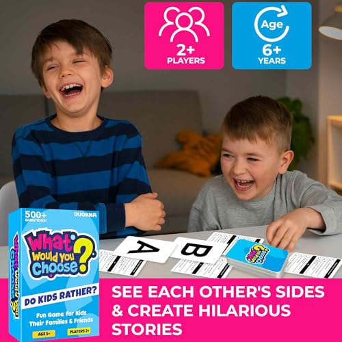 QUOKKA What Would You Choose Card Game – 500+ Family Trivia Questions for Ages 5+