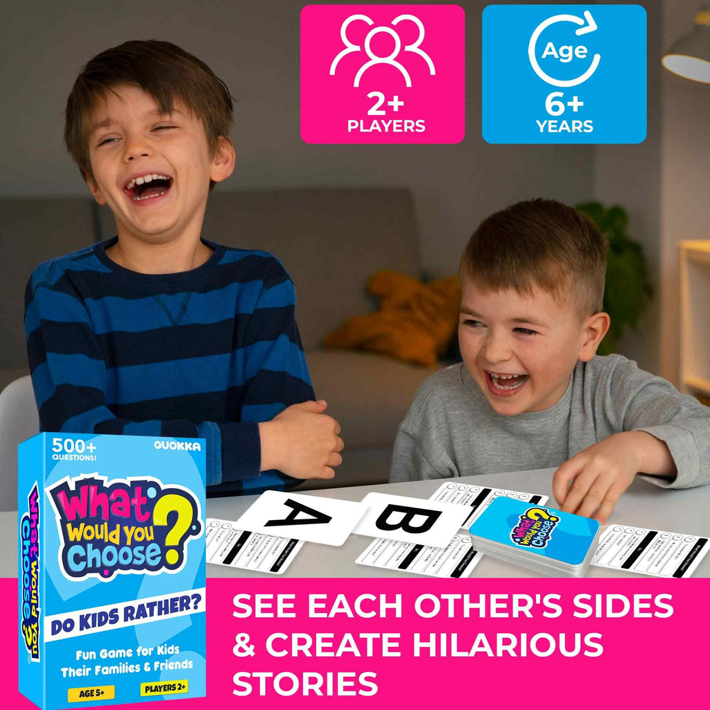 QUOKKA What Would You Choose Card Game – 500+ Family Trivia Questions for Ages 5+