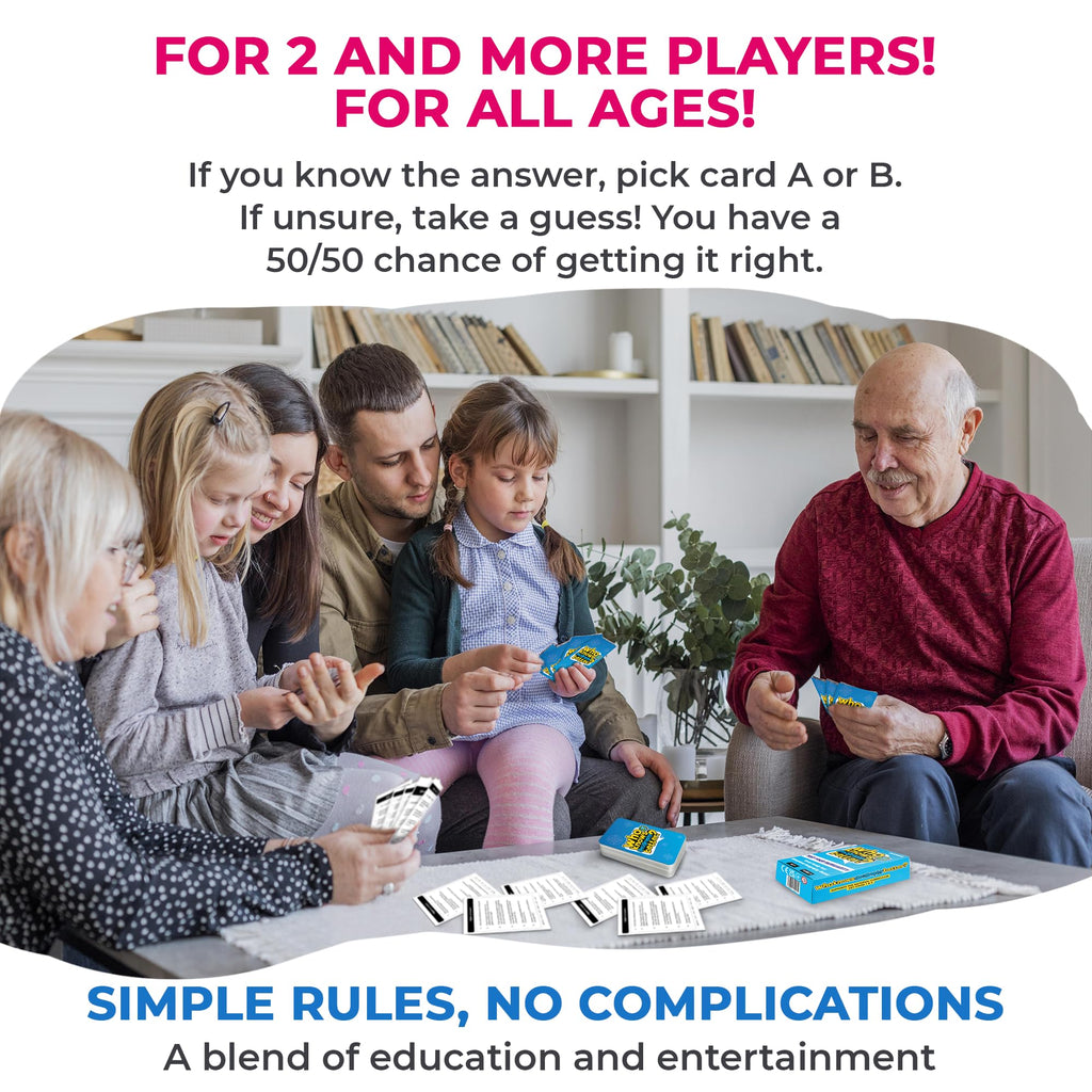 QUOKKA Who Knows Geography Better – 500+ Geography Trivia Cards for Family Game Night, Ages 8+