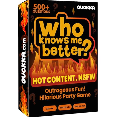 QUOKKA Who Knows Me Better NSFW Card Game – 500+ Questions for Adults 18+