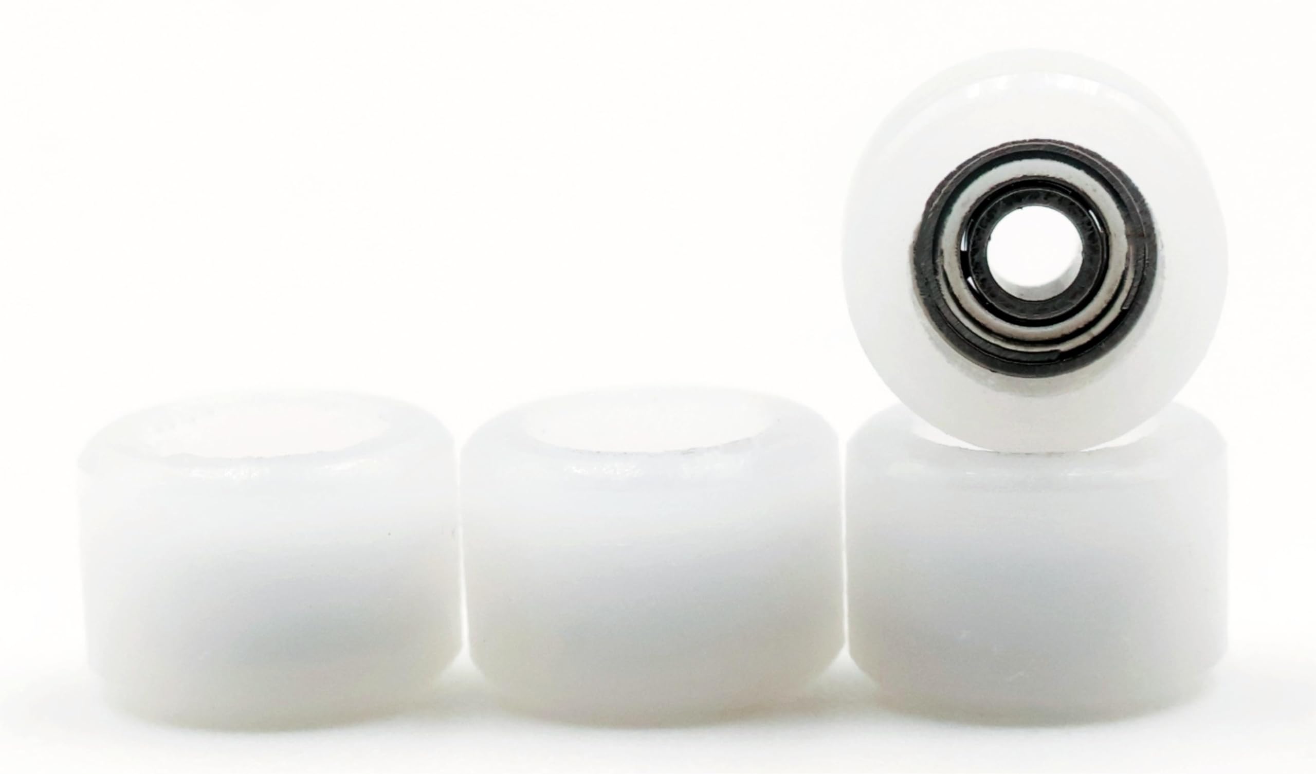 RACOFSB 65D Urethane Fingerboard Wheels Pro Mini Shape (White) – 5.5x4.2mm with ABEC7 Bearings