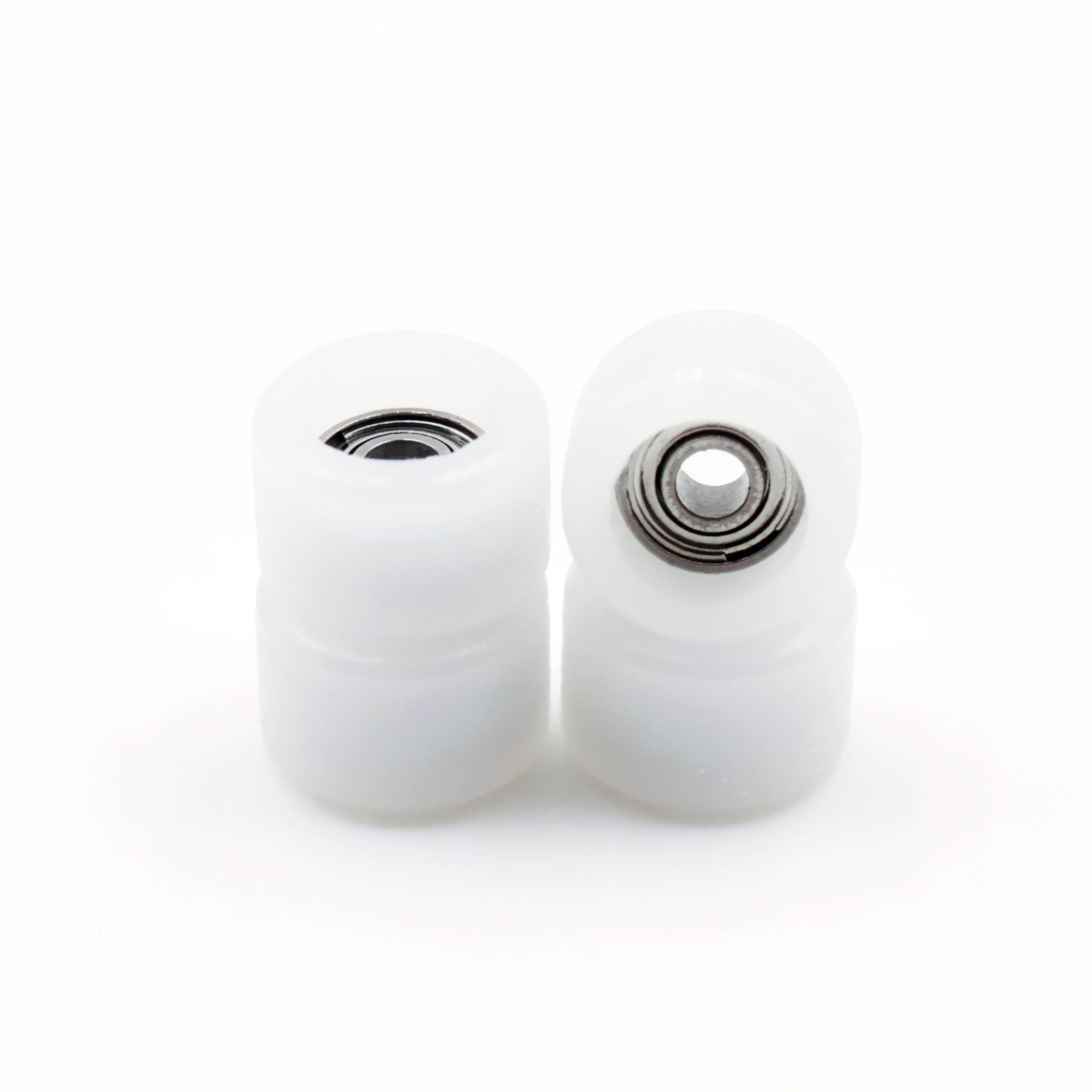 RACOFSB 65D Urethane Fingerboard Wheels Pro Mini Shape (White) – 5.5x4.2mm with ABEC7 Bearings