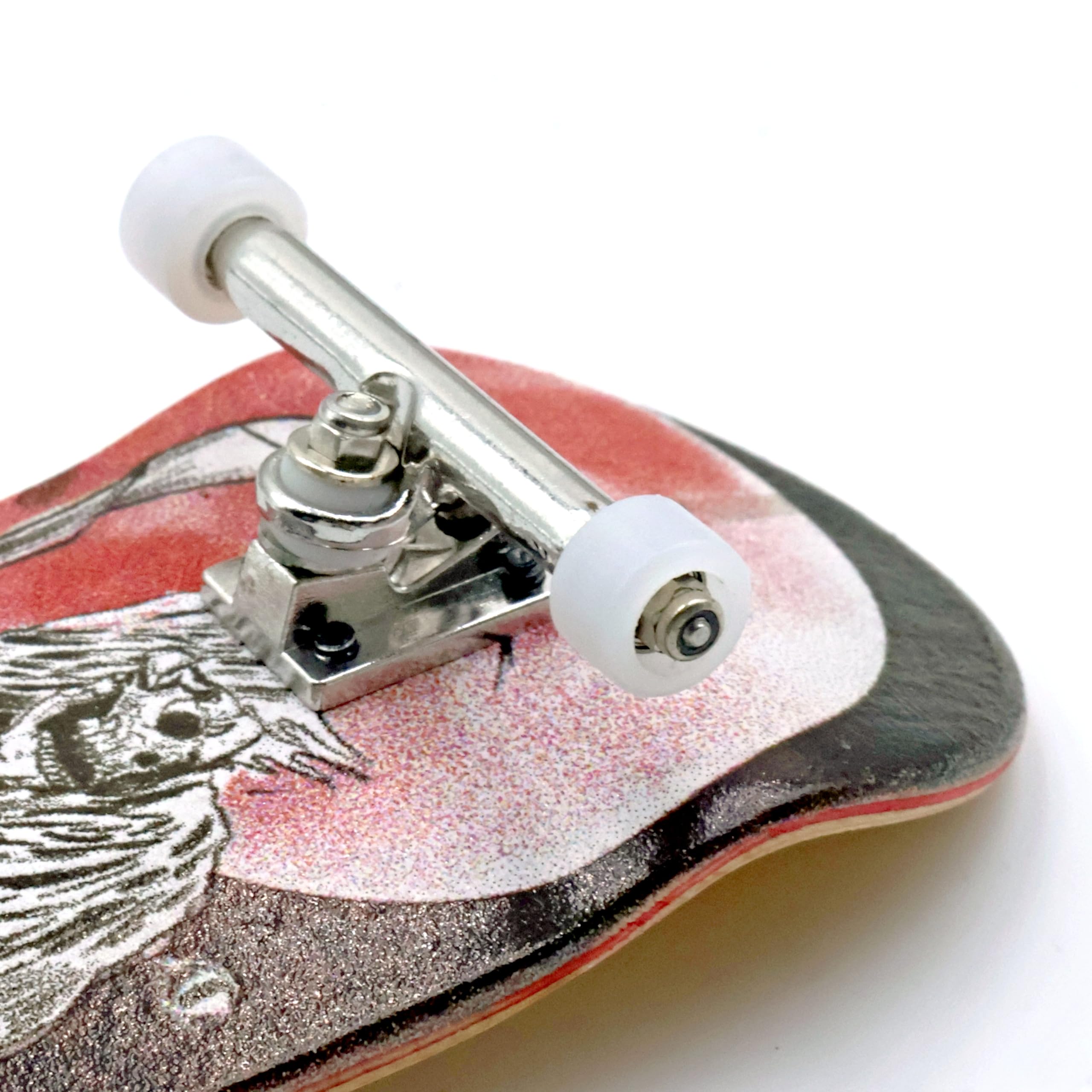 RACOFSB 65D Urethane Fingerboard Wheels Pro Mini Shape (White) – 5.5x4.2mm with ABEC7 Bearings