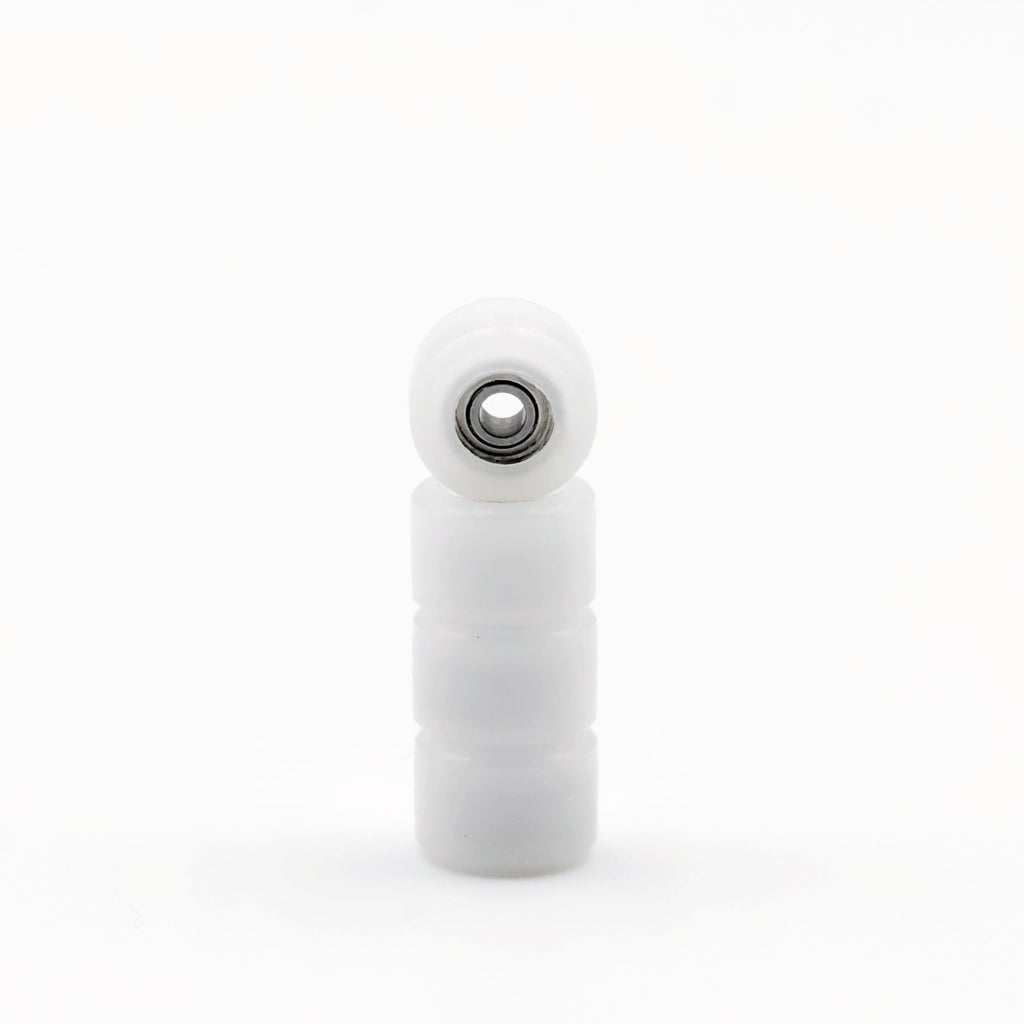 RACOFSB 65D Urethane Fingerboard Wheels Pro Mini Shape (White) – 5.5x4.2mm with ABEC7 Bearings