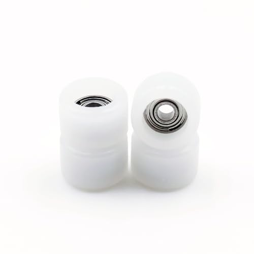 RACOFSB 65D Urethane Fingerboard Wheels Pro Mini Shape (White) – 5.5x4.2mm with ABEC7 Bearings