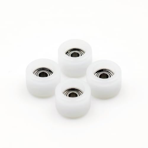RACOFSB 65D Urethane Fingerboard Wheels Pro Mini Shape (White) – 5.5x4.2mm with ABEC7 Bearings