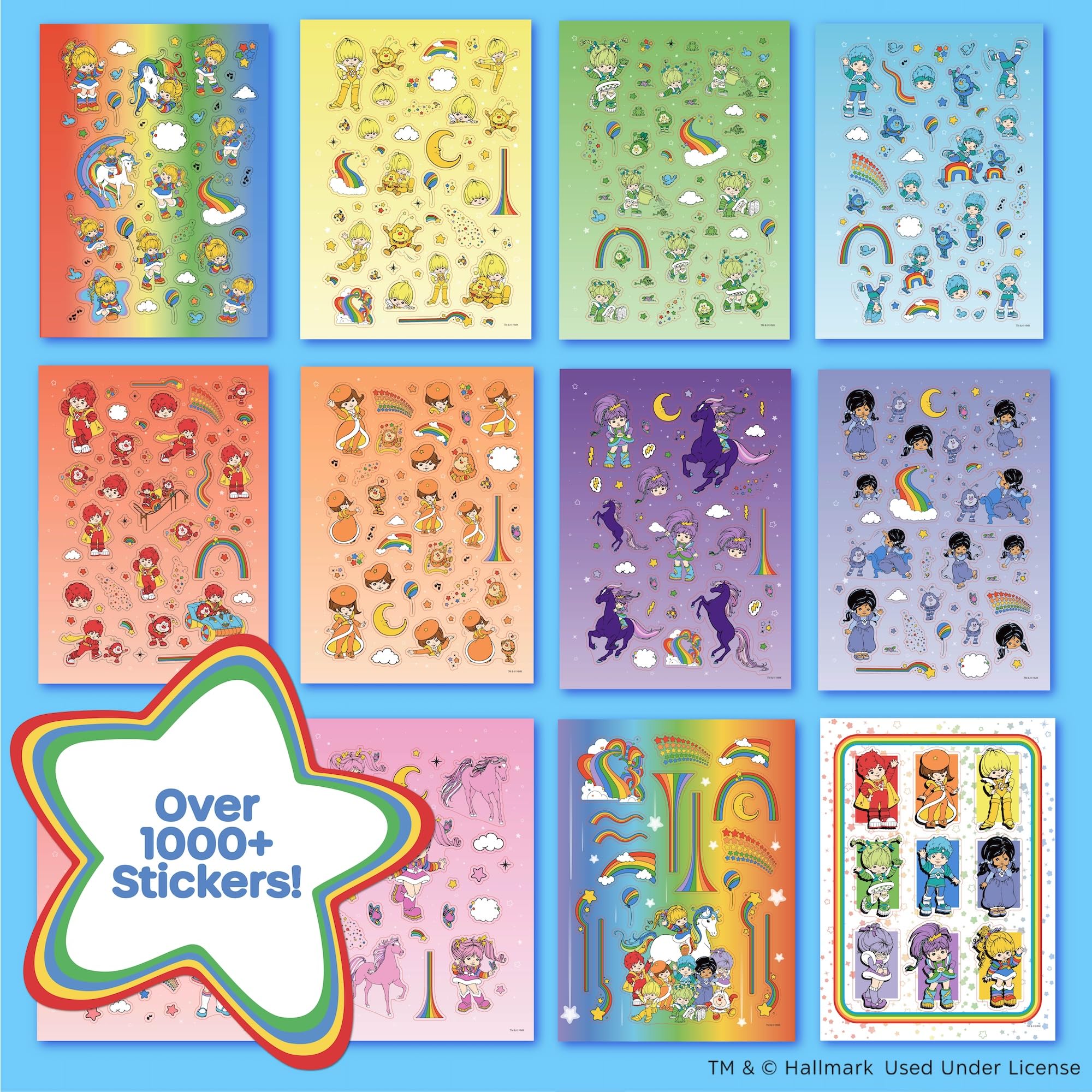 Rainbow Brite Sticker Book – Over 1,500 Stickers for Notebooks, Water Bottles & More