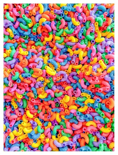 Rainbow Elbow Pasta Sensory Bin Filler – 2 Cups, Non-Toxic, Made in USA