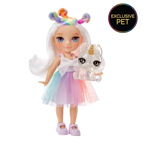 Rainbow High Littles Opal Raine – 5.5" Posable Small Doll with Purse and Magical Unicorn Pet