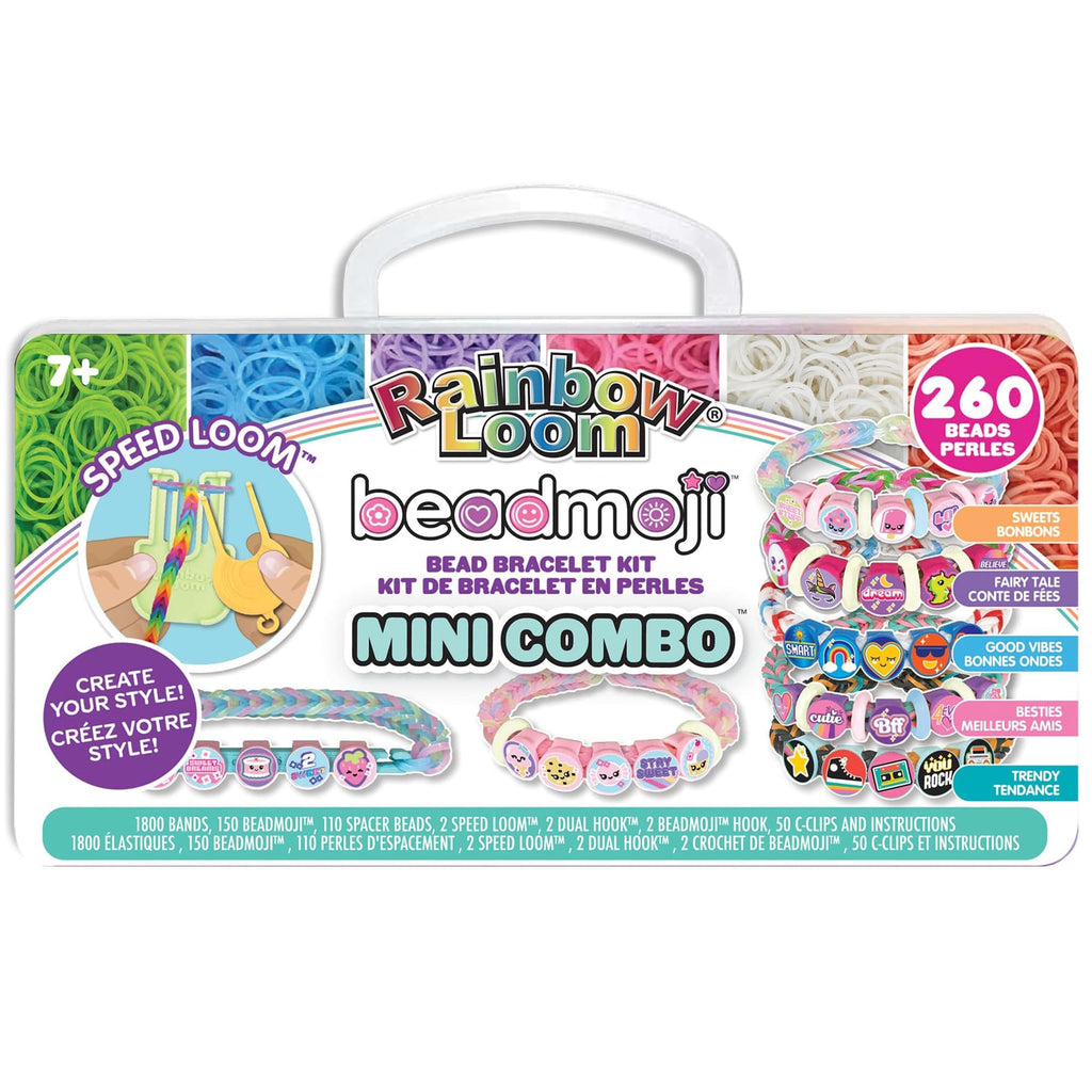 Rainbow Loom Beadmoji Mini Combo: Create Custom Bracelets with 1800 Bands & Themed Beads, Ages 7+