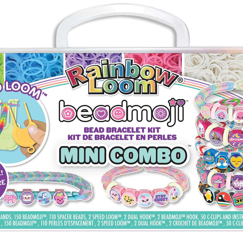 Rainbow Loom Beadmoji Mini Combo: Create Custom Bracelets with 1800 Bands & Themed Beads, Ages 7+