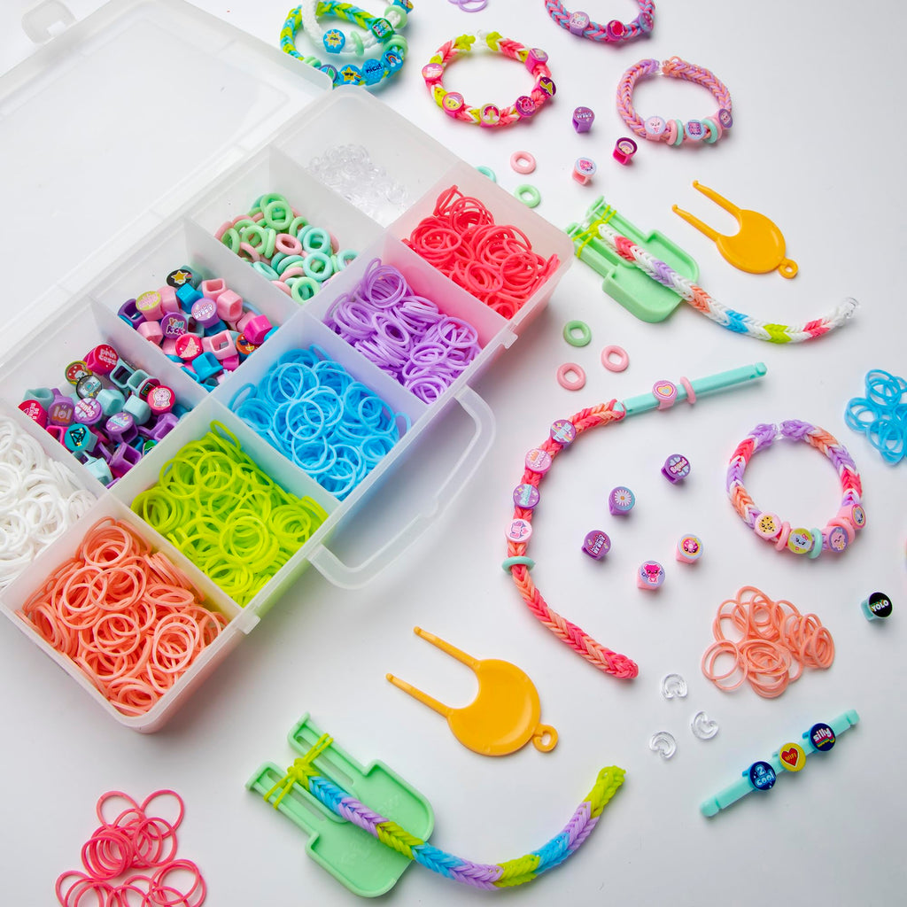 Rainbow Loom Beadmoji Mini Combo: Create Custom Bracelets with 1800 Bands & Themed Beads, Ages 7+