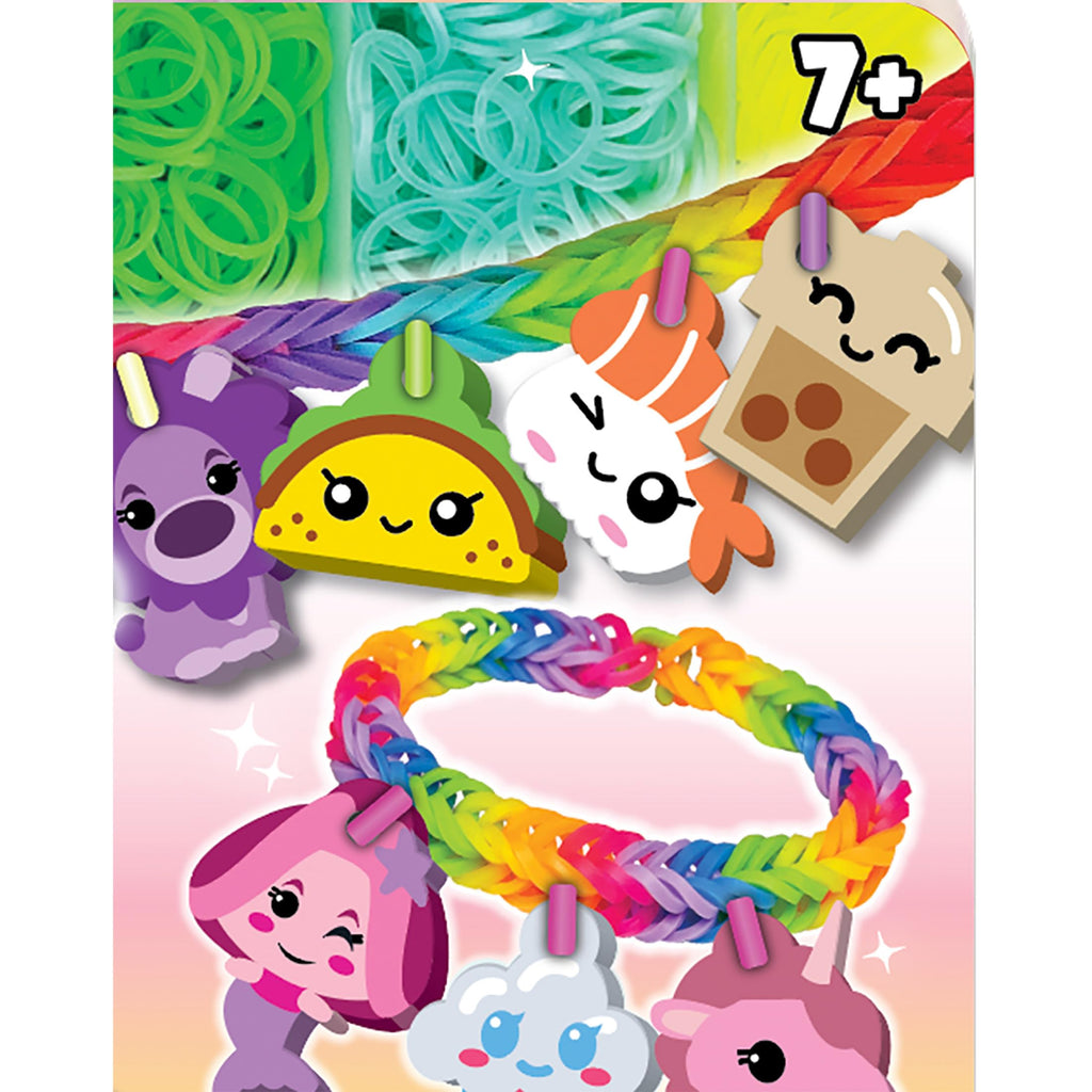 Rainbow Loom Loomi-Pals Mini Set: 60 Assorted Charms, Happy Loom, 2100 Bands in Portable Case – Ages 7+
