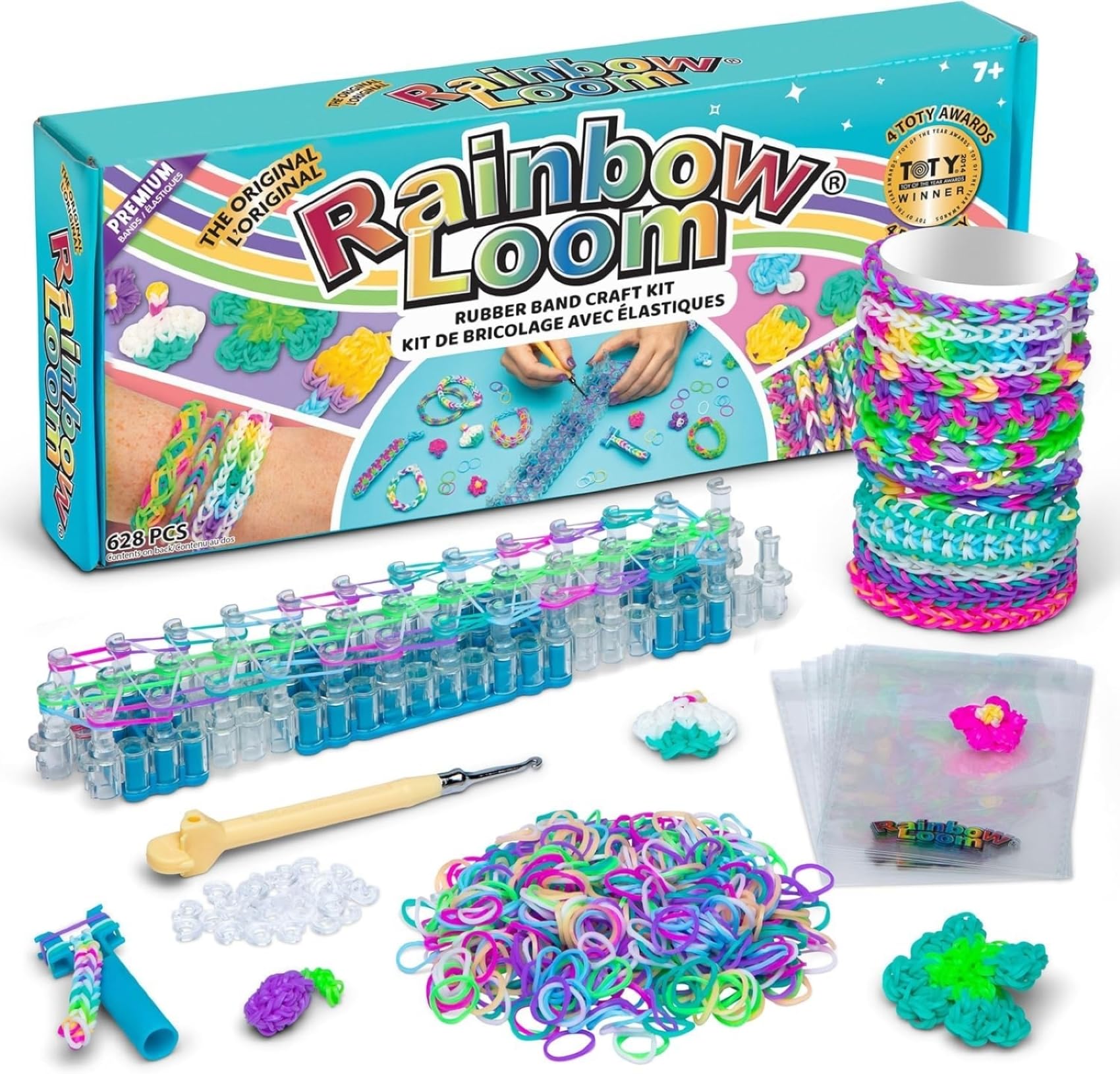 Rainbow Loom Original Bracelet Making Kit - 628 Pieces, Toy of the Year Winner for Ages 7+