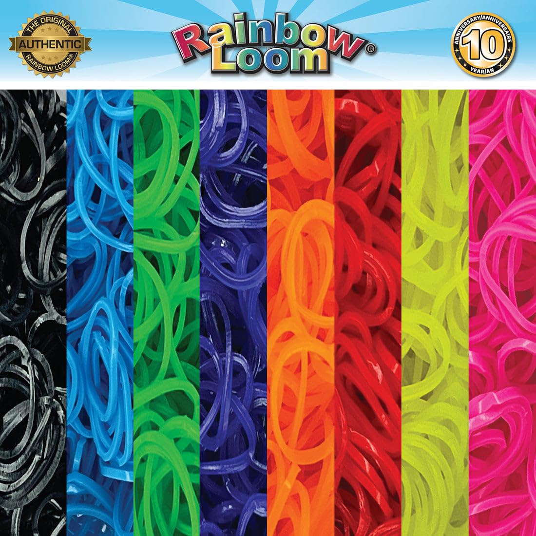 Rainbow Loom Treasure Box Neon Edition – 8,000 Neon Bands, 2 Happy Looms, Craft Kit for Ages 7+