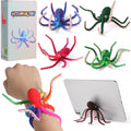 Rainbow Silicone Octopus Fidget Toy with Suction Cups – Bendable Stress Relief Desk Toy for Kids and Adults