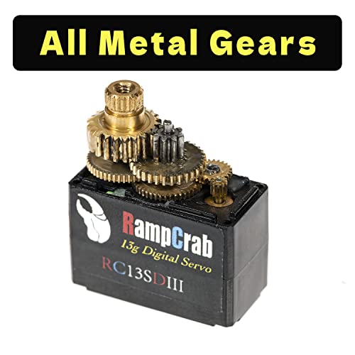 RampCrab 2.6Kg Digital Steering Servo with Aluminum Servo Horn for SCX24 and AX24 RC Crawlers