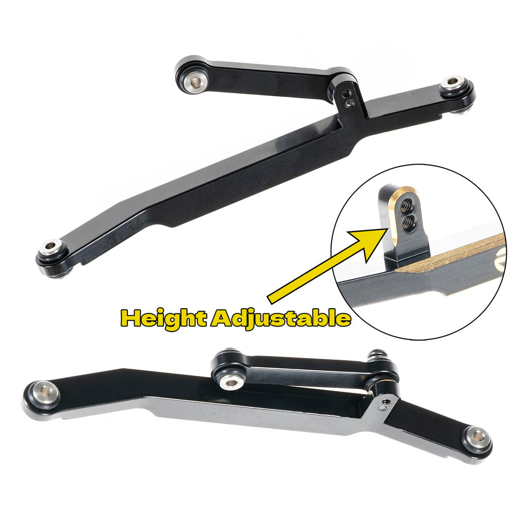 RampCrab Brass Steering Links for SCX24 & AX24 1/24 RC Crawler – Reduce Slop, Improve Precision (Black Coating)