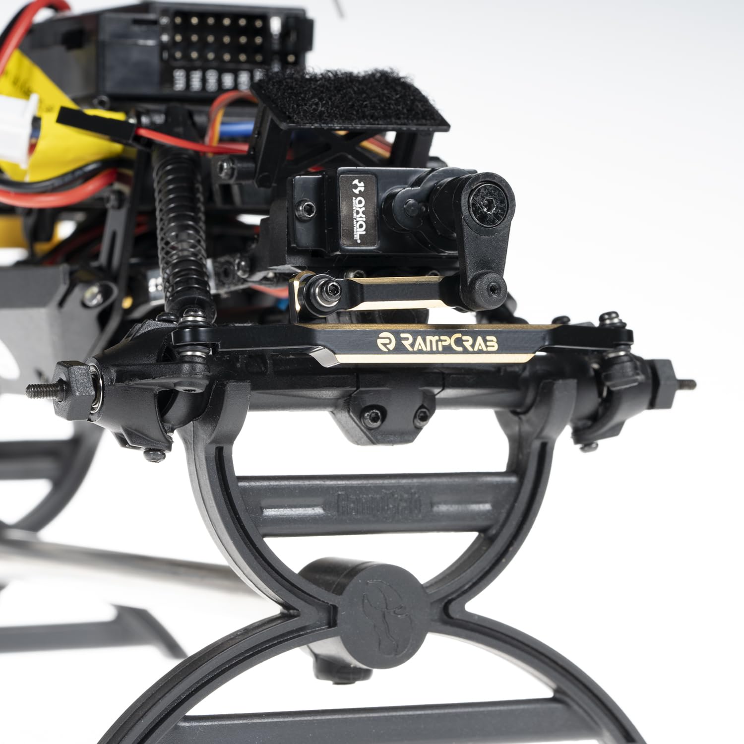 RampCrab Brass Steering Links for SCX24 & AX24 1/24 RC Crawler – Reduce Slop, Improve Precision (Black Coating)