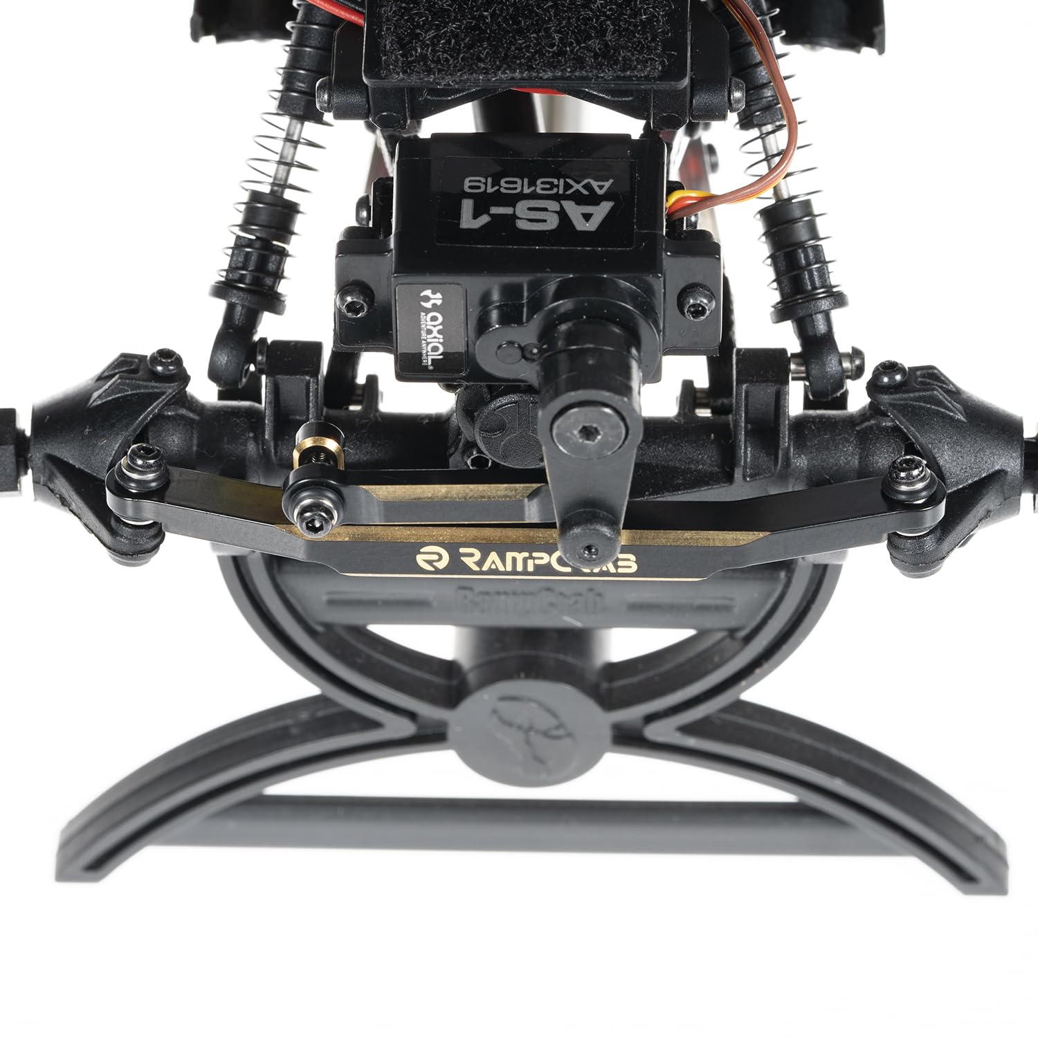 RampCrab Brass Steering Links for SCX24 & AX24 1/24 RC Crawler – Reduce Slop, Improve Precision (Black Coating)