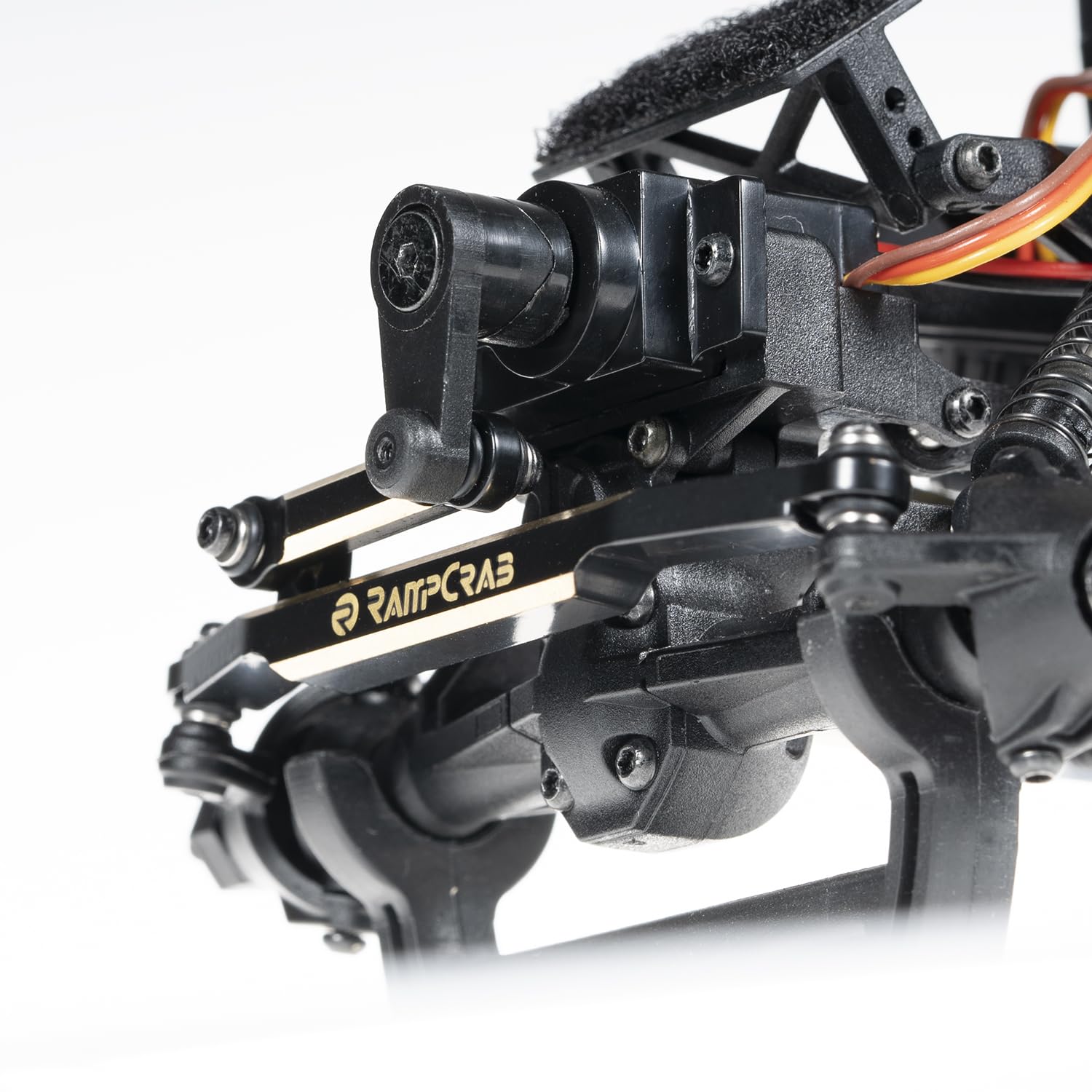 RampCrab Brass Steering Links for SCX24 & AX24 1/24 RC Crawler – Reduce Slop, Improve Precision (Black Coating)