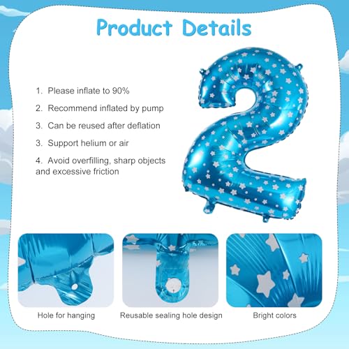 RANERVZ 17-Piece Toy Themed Birthday Balloon Set for 2nd Birthday – Includes Cowboy Hat, Rocket, Number 2, and More