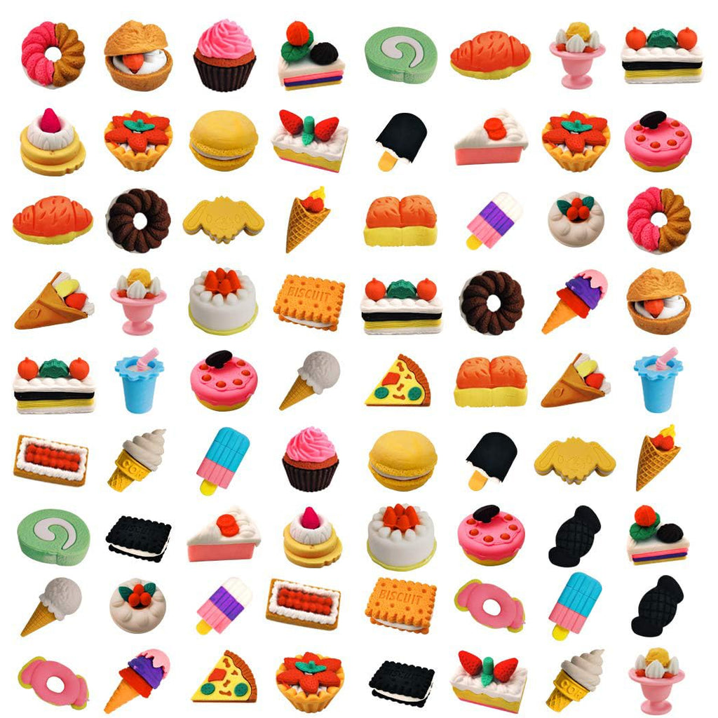 Ranvi 30-Piece Mini Cake Erasers – Puzzle Toys for Party Prizes and School Supplies