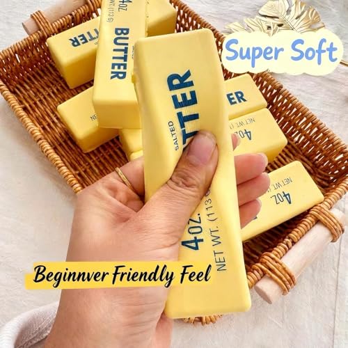 Rapean 4 Pack Butter Squishy Toys – Super Soft Slow Rising Sensory Fidget for Stress Relief, Party Favors & Classroom Prizes