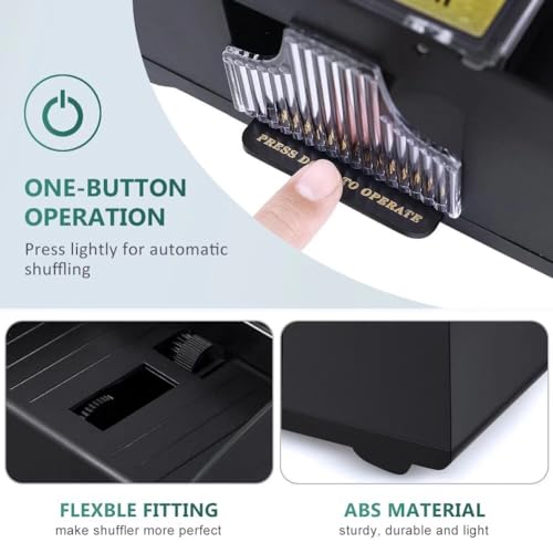 Rareidel Automatic Card Shuffler for 2 Decks – Battery Operated Electric Card Shuffling Machine for Poker, UNO, Blackjack & More
