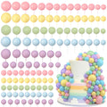 RASSLISA 113-Piece Colorful Ball Cake Picks - Pearl Cupcake Toppers for Parties