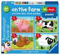Ravensburger My First Puzzle: On The Farm (2, 3, 4 & 5 Piece) Jigsaw Puzzle for Kids – Unique Pieces, Perfect Fit, Ages 18 Months+