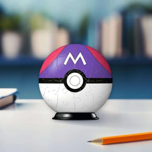 Ravensburger Pokémon Master Ball 3D Puzzle – 54-Piece Plastic Build with Stand