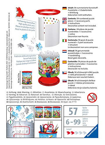 Ravensburger Super Mario Pencil Cup 3D Puzzle - Buildable Desk Organizer with 54 Pieces